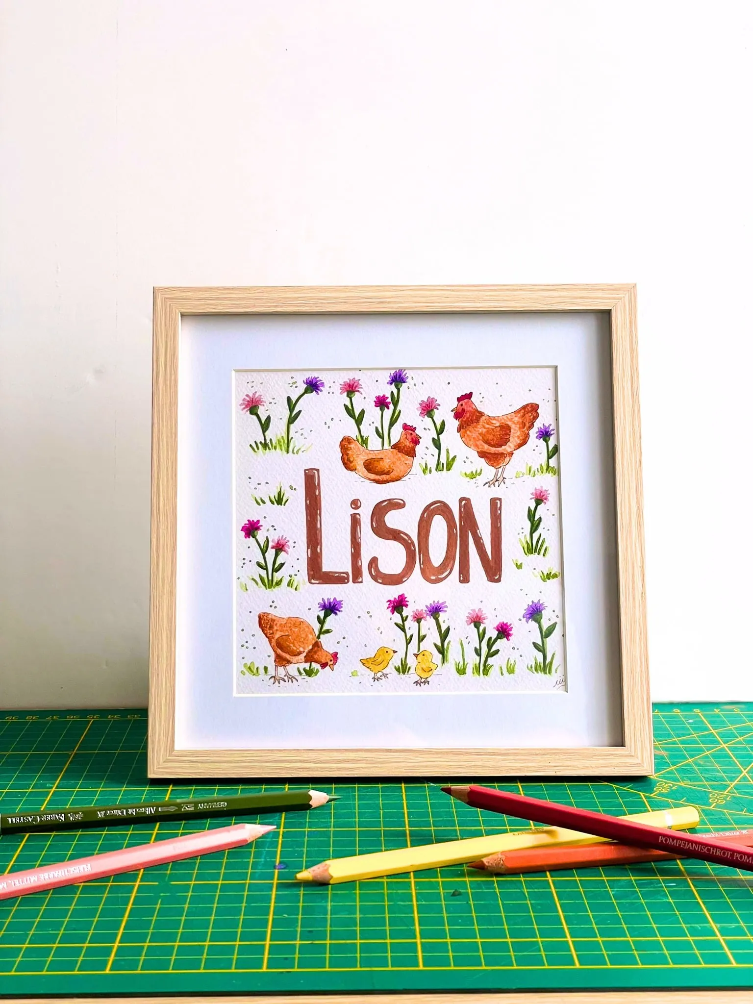 Carte personnalisée à l'aquarelle